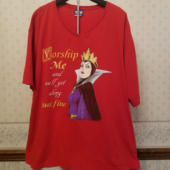 VINTAGE Y2K SNOW WHITE EVIL QUEEN A DISNEY CLASSIC- WOMENS 26/28 RED - Picture 2 of 13